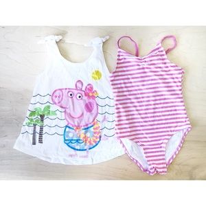 Hula Holiday Peppa Pig Bathing Suit and Coverup